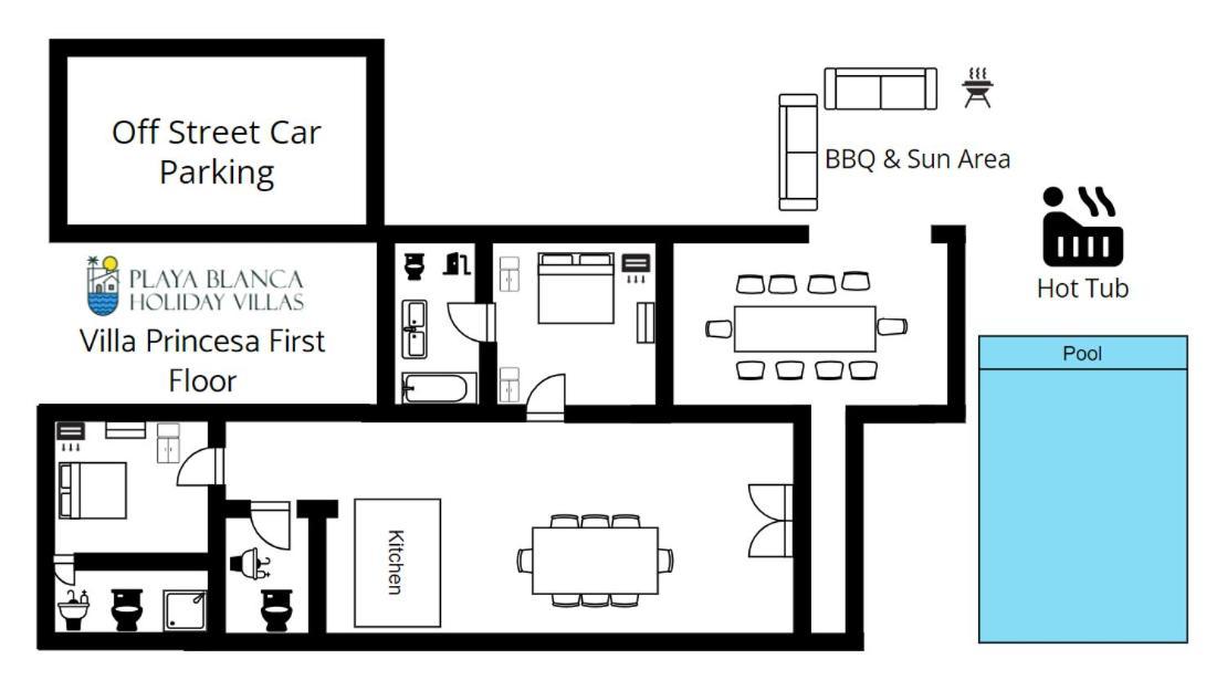 Stylish 6 Bedroom Villa Princesa - Hot Tub - Heated Pool - Near Beach & Waterparks Плая Бланка Екстериор снимка